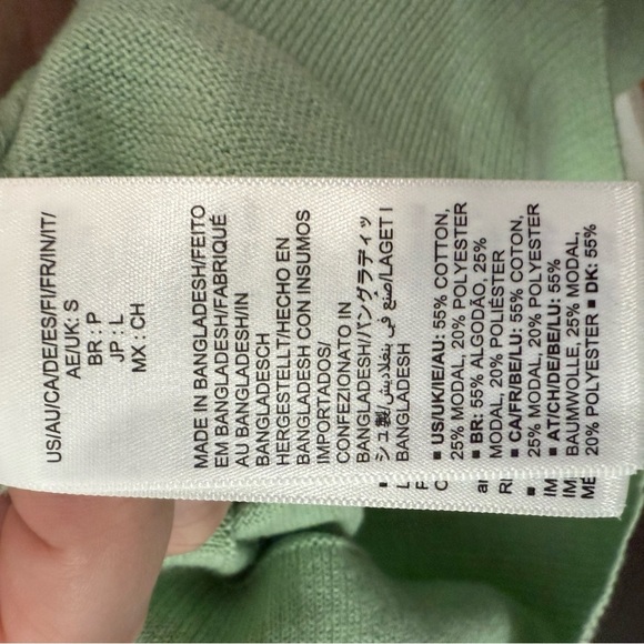 Amazon Essentials Light Green Cardigan - Picture 3 of 4